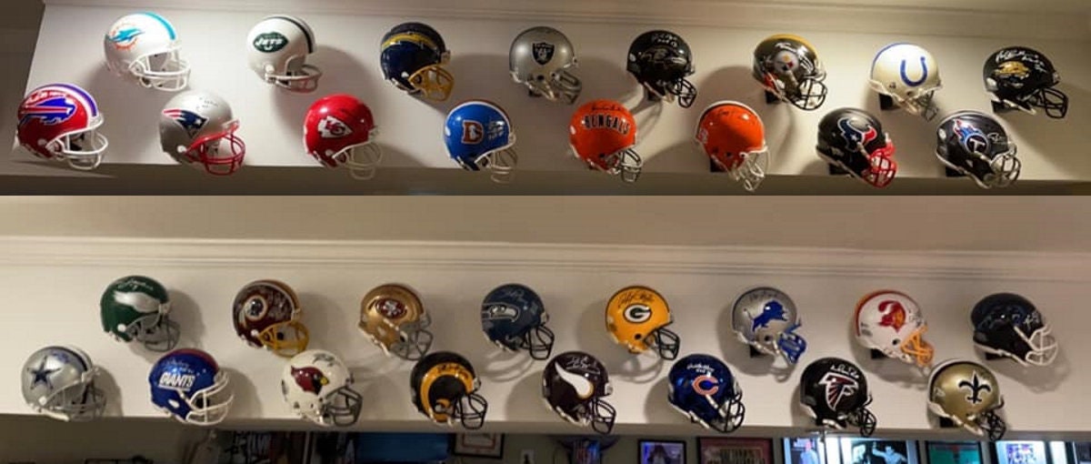 Football Minihelmet Wall Display Holder Etsy UK