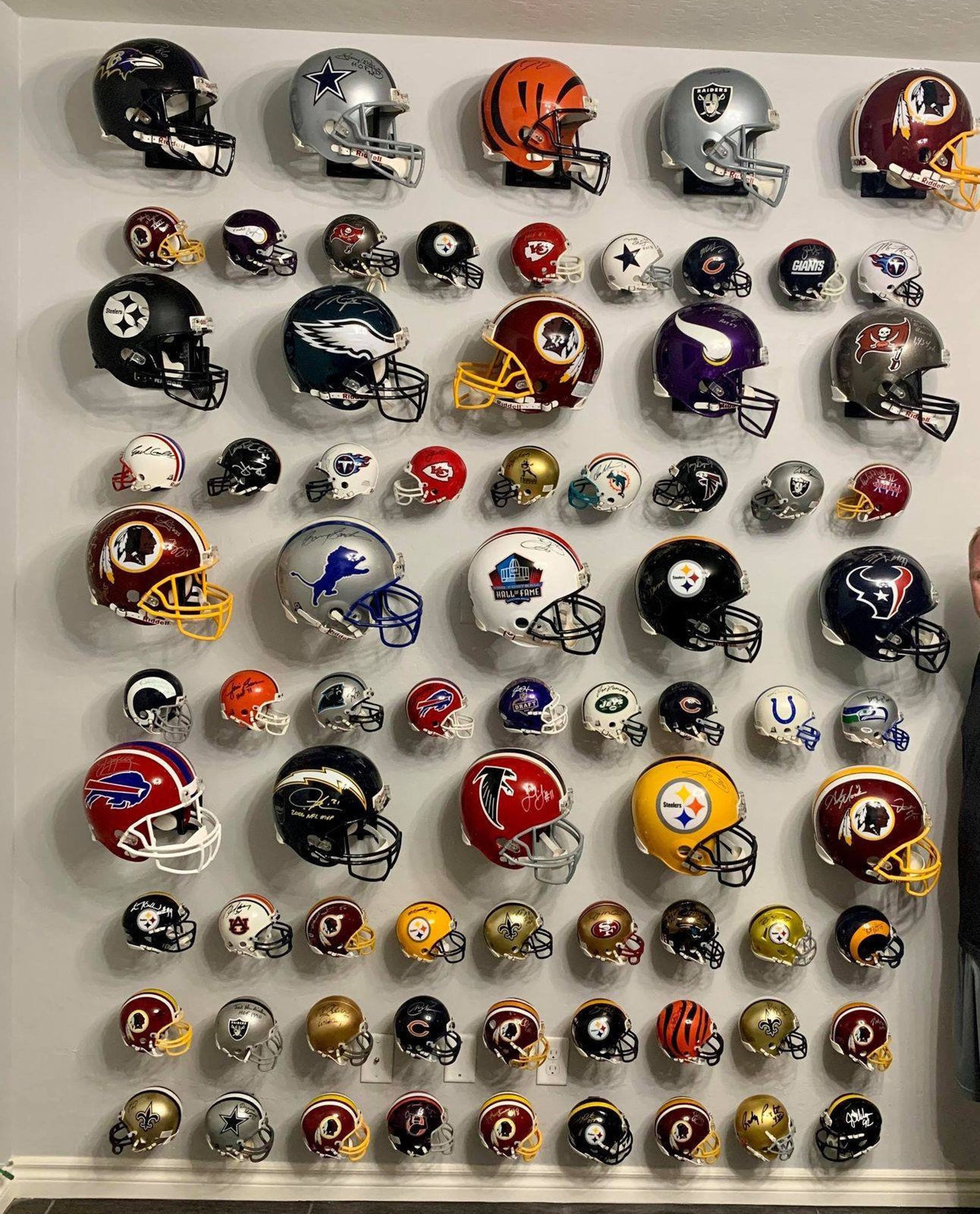 Football Minihelmet Wall Display Holder Etsy