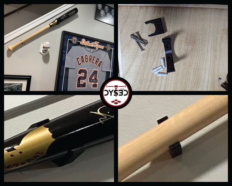 Baseball Bat Wall Display Holder Etsy