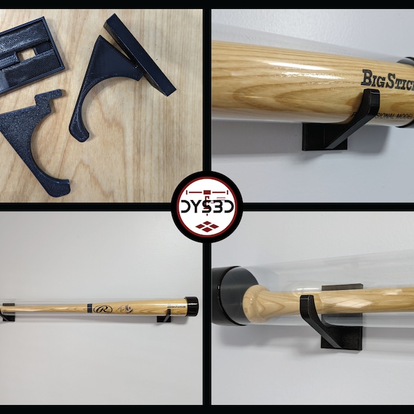 Baseball Bat Tube Wall Display Holder (TUBE NOT INCLUDED)