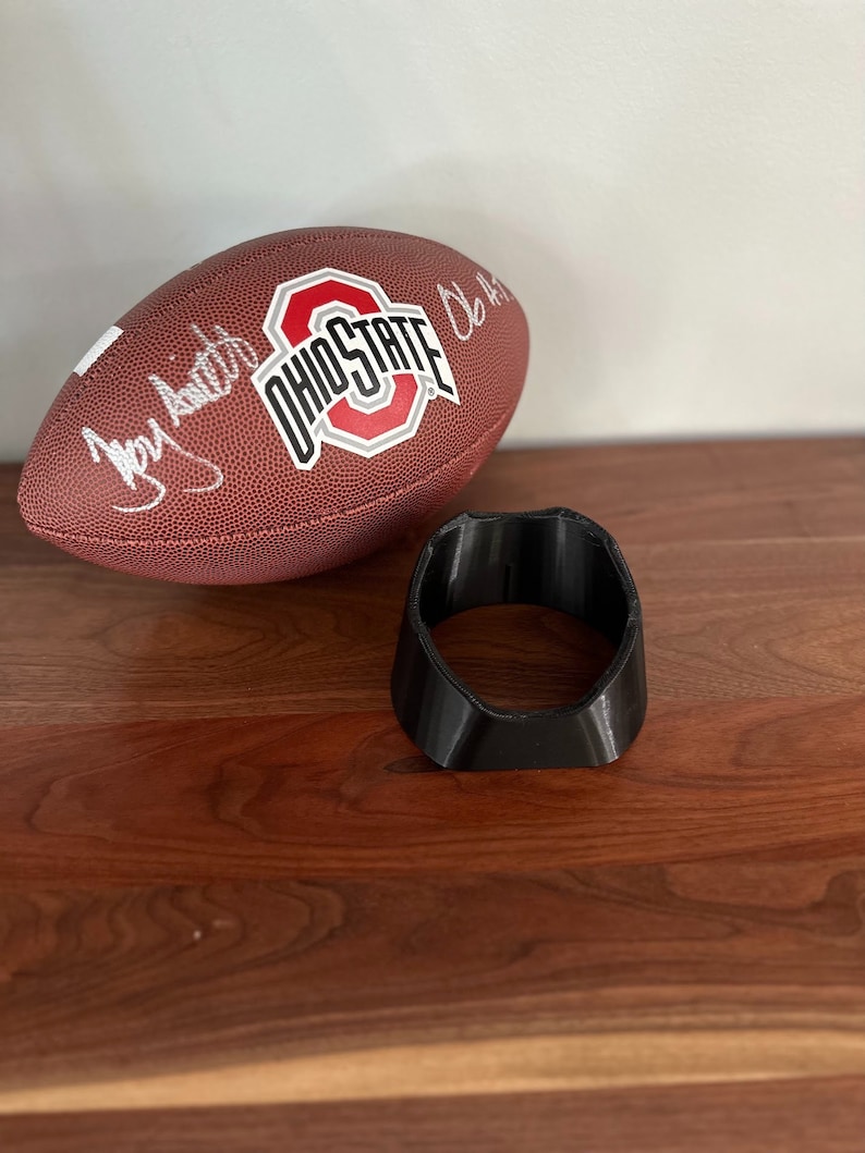 NFL Football Holder, Sports Memorabilia Showcase, Gift for Fans, Shelf Decor, Unique Collector