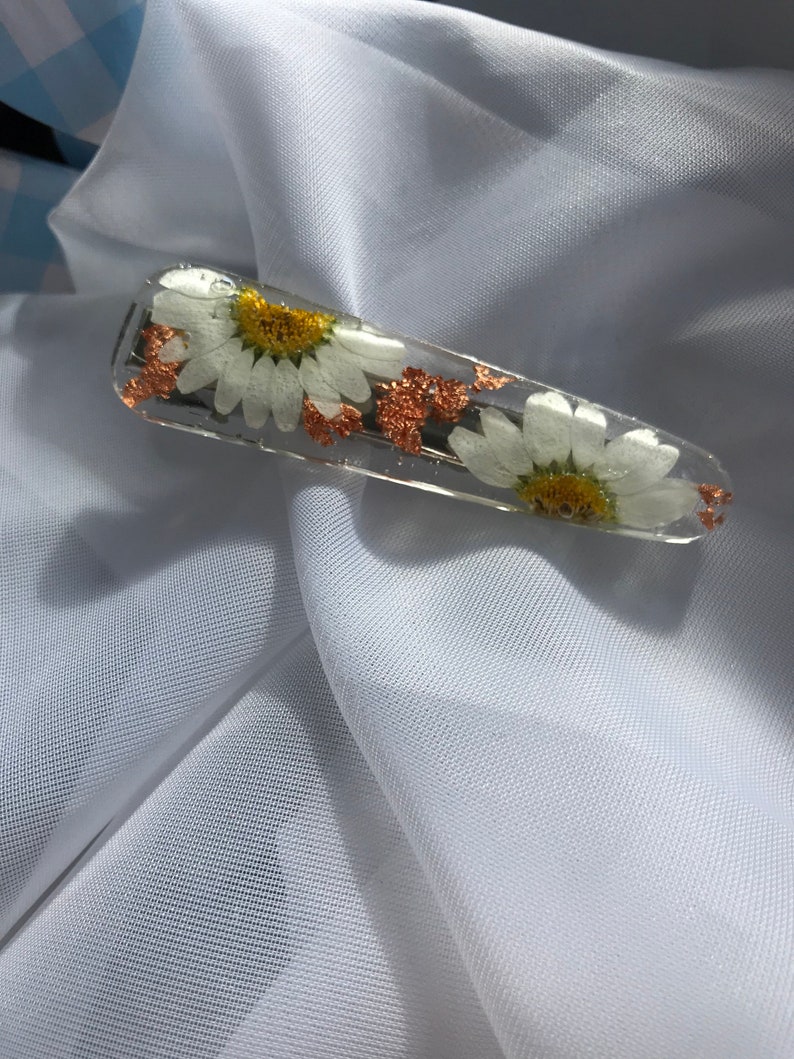 cute rose gold handmade pink silver gold Resin flower hair clip gift| pretty barrettes blue orange white