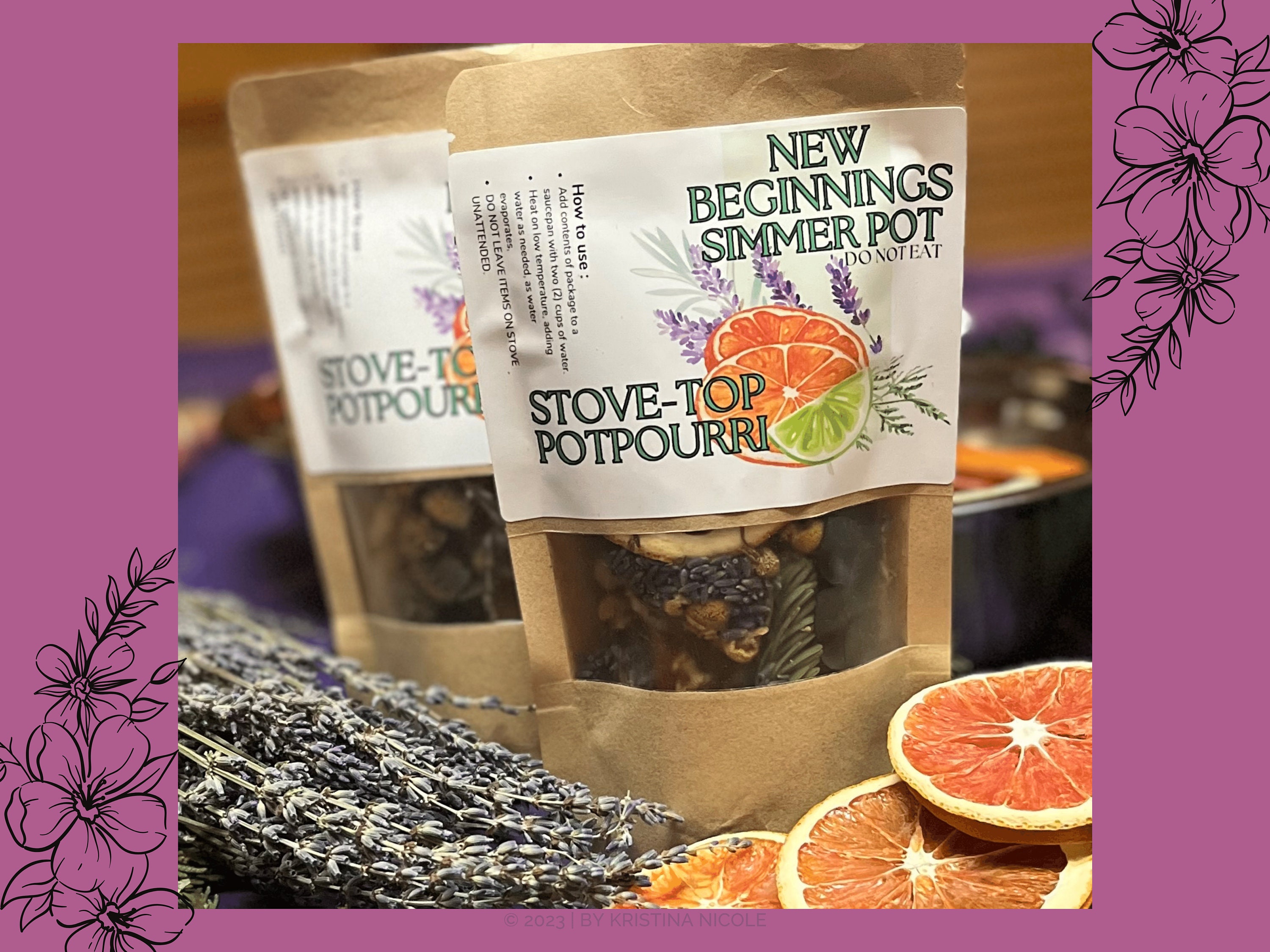 New Beginnings Imbolc Simmer Pot Kit Stovetop Potpourri Blend With