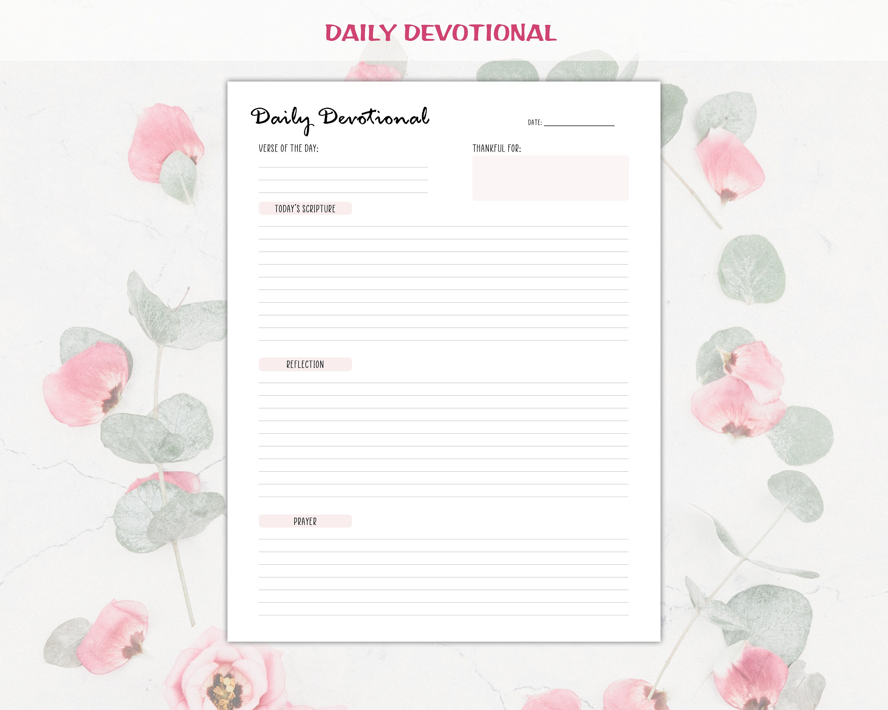 Daily Devotional Bundle PDF Printable Bible Study Sermon | Etsy