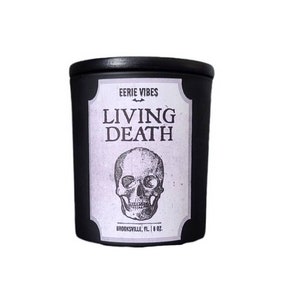 Living Death Candle | Skull candle | Spooky Candle | Goth Gifts | Gothic Home Decor | Black Tea | Housewarming Gift | Unique Gift