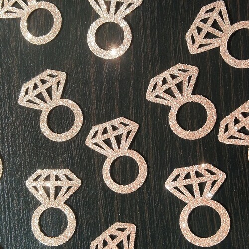 Bridal Shower Gold Diamond Ring Confetti Bachelorette Party Etsy