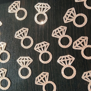 Diamond Ring Confetti: Glitter Bridal Shower Decor