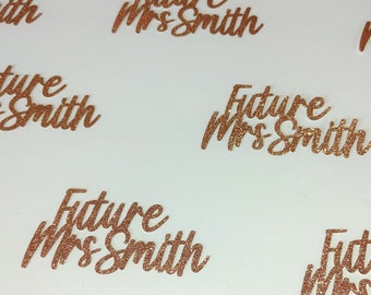 Bridal Shower Confetti, Future Mrs, Personalized Name, Bride To Be, Wedding Shower, Customizable, Custom Color, Bridal Shower Decorations