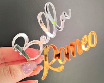 Acrylic Name Place Cards: Laser Cut Wedding Party Favors