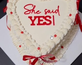 Décoration de gâteau en forme de cœur avec message personnalisé, Décoration de gâteau avec nom personnalisé, Décoration de gâteau en acrylique, Décoration de gâteau, Nom découpé au laser, Décoration de gâteau d'anniversaire