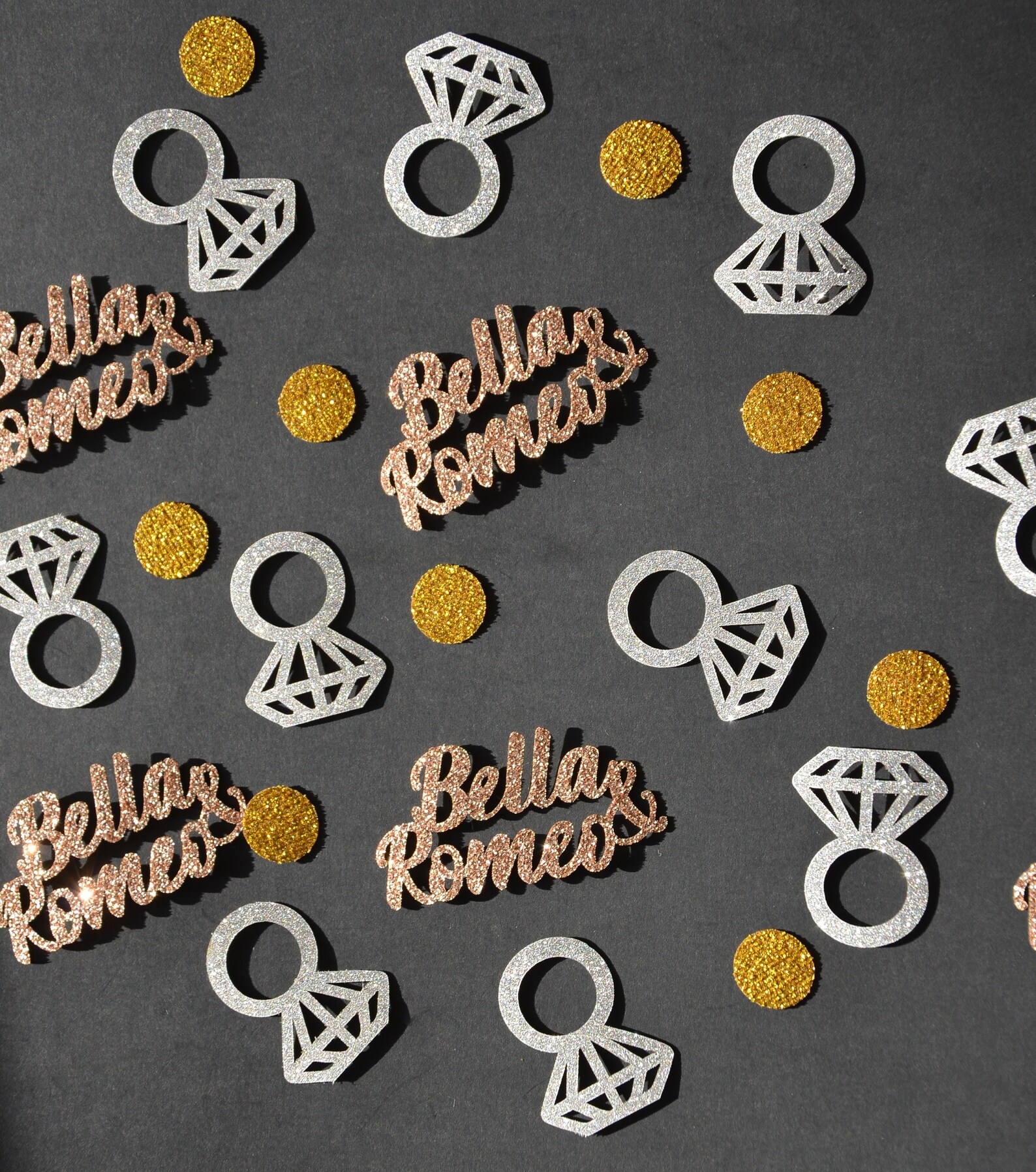 Diamond Ring Confetti Engagement Ring Bachelorette Party Etsy