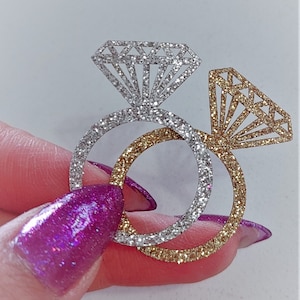 Glitter Diamond Ring Confetti: Bridal Shower & Engagement Party Decor