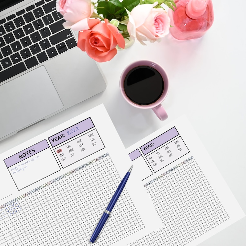 Monthly medication log printable supplement tracking sheet etsy