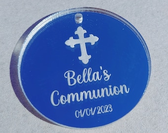 Personalized Acrylic Favor Tags: Baptism, Wedding, Mi Bautizo (Set of 10)