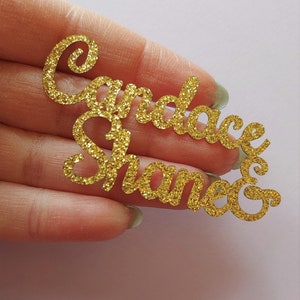 Custom Confetti with 2 names/2 words -Table Scatter Confetti/Glitter/Wedding, Engagement, Anniversary, Bridal Shower, Rehearsal Dinner