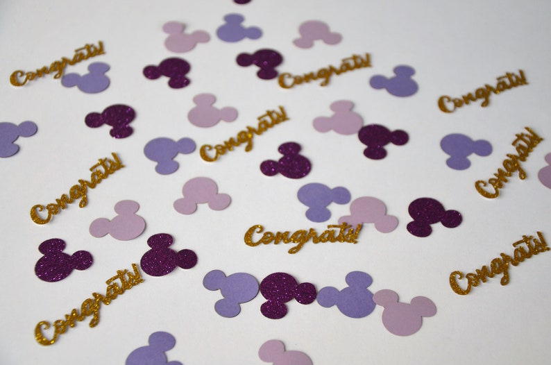 Mickey Mouse Ears Confetti/3 colors/Disney Confetti/Disney Party Decorations/Disney Magic image 5