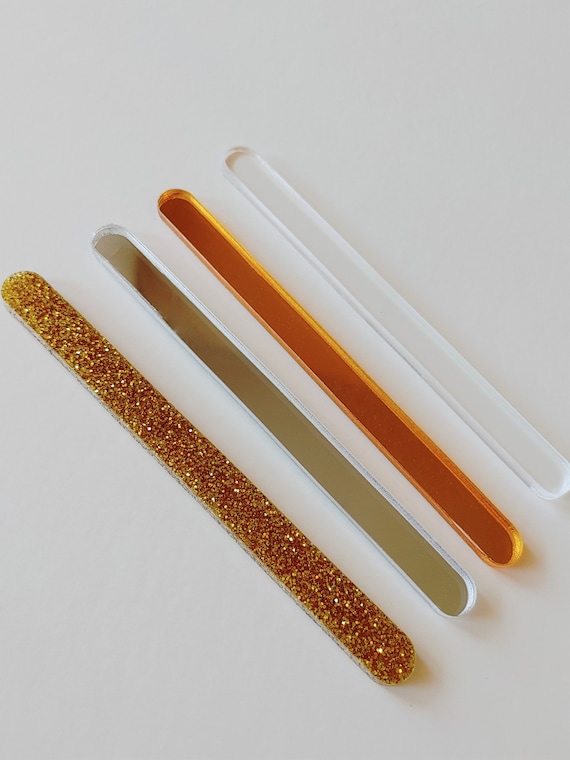 Cakesicle Sticks Clear Acrylic, Reusable Popsicle Sticks, Lollipop Sticks,  Cake Pops, Glitter, Mirror, White, Red, Black, Green, Yellow 