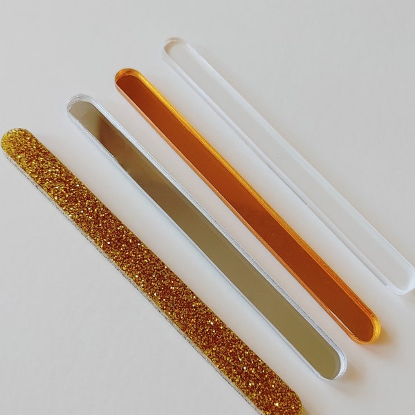 Cakesicle Sticks Clear Acrylic, Reusable Popsicle Sticks, Lollipop sticks, cake pops,  glitter, mirror,  white, red, black, green, yellow