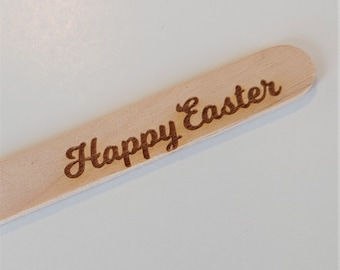 Customized Birch Wood Engraved Popsicle Sticks, Personalized Reusable Lollipop sticks, Wedding, Birthday, Business Events, Food Grade