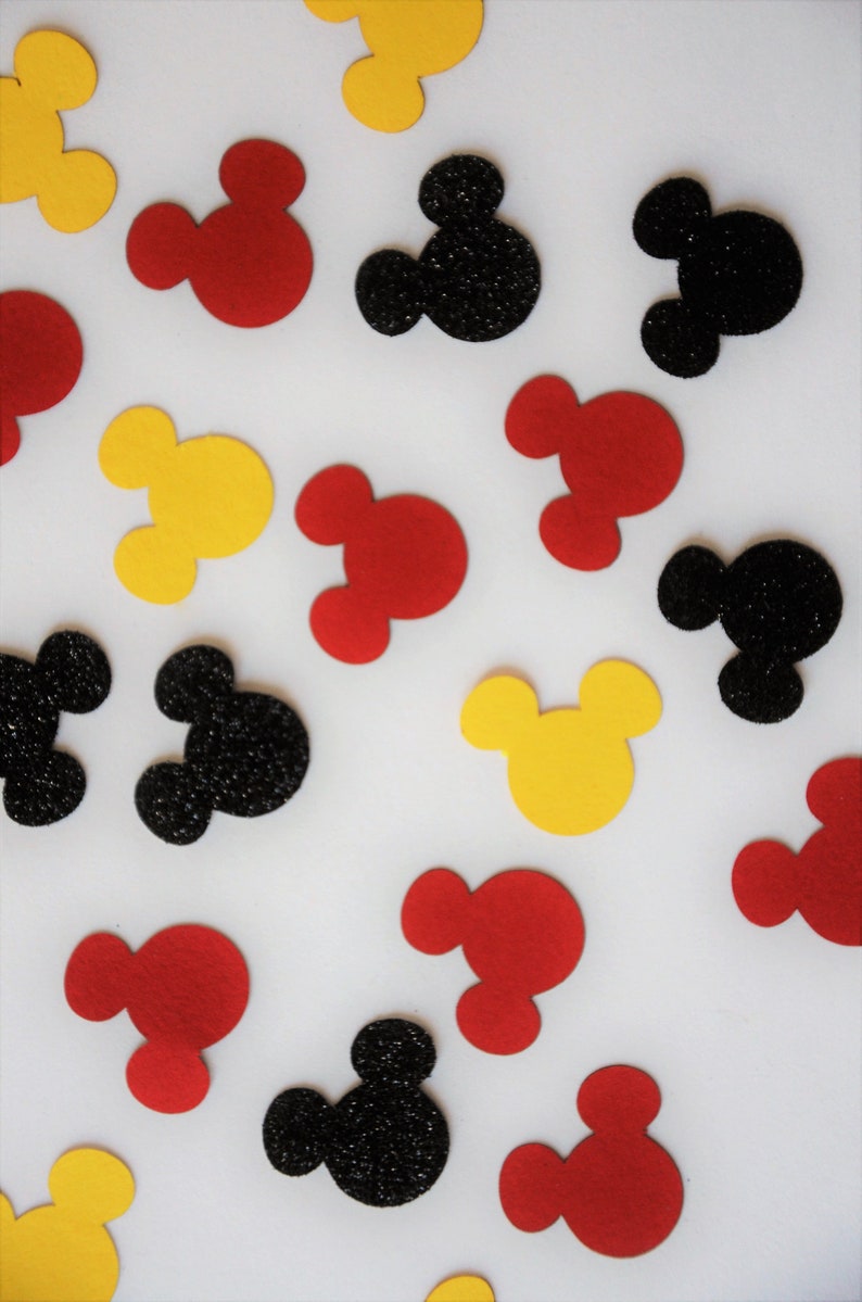 Mickey Mouse Ears Confetti/3 colors/Disney Confetti/Disney Party Decorations/Disney Magic image 1