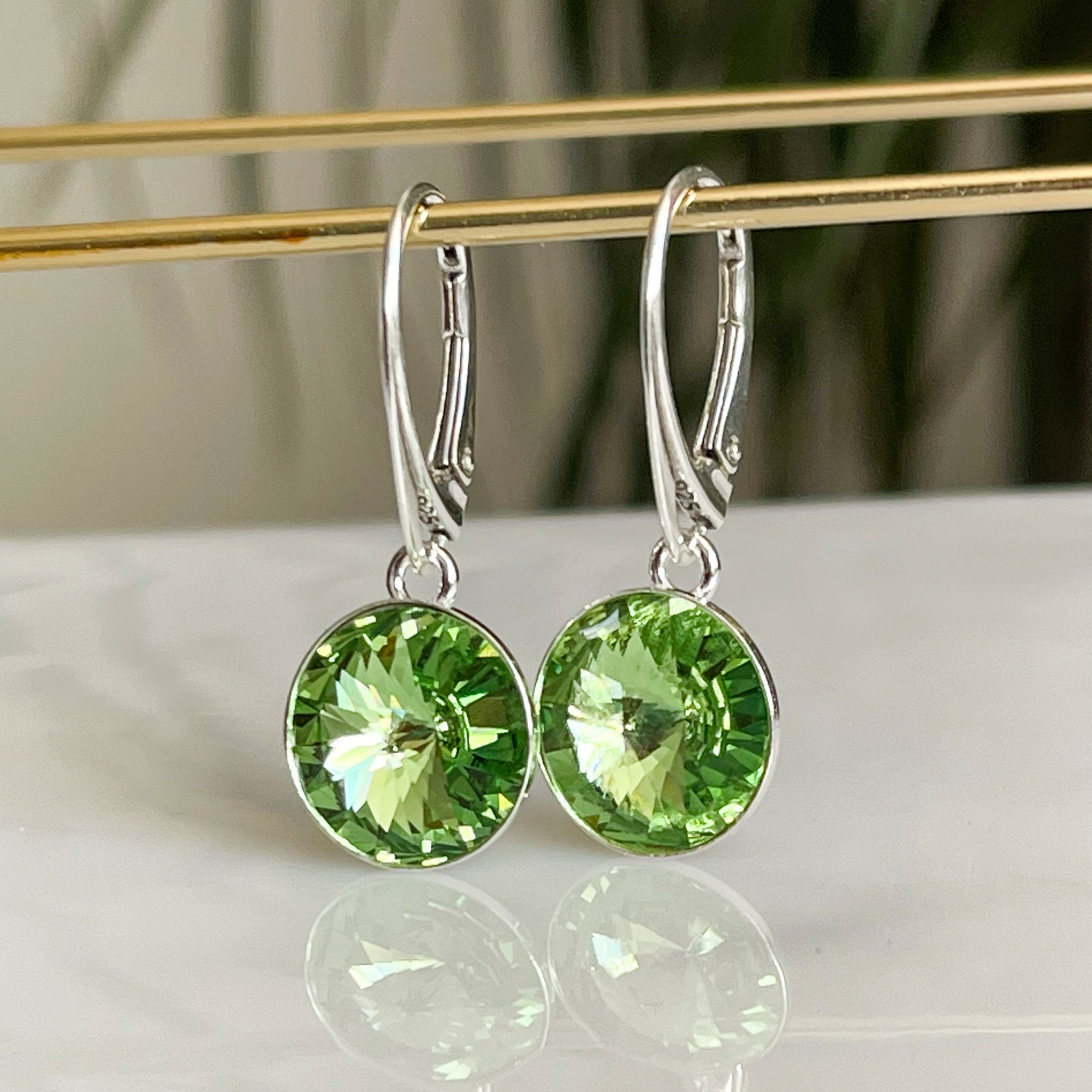 Swarovski on sale peridot earrings