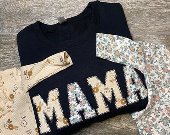 Felpa ricamata per mamma: ricordo del vestito del neonato, regalo personalizzato per la mamma