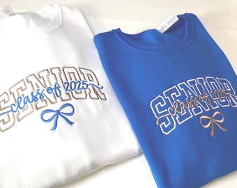 Embroidered Senior Sweatshirt, Graduation Sweatshirt
