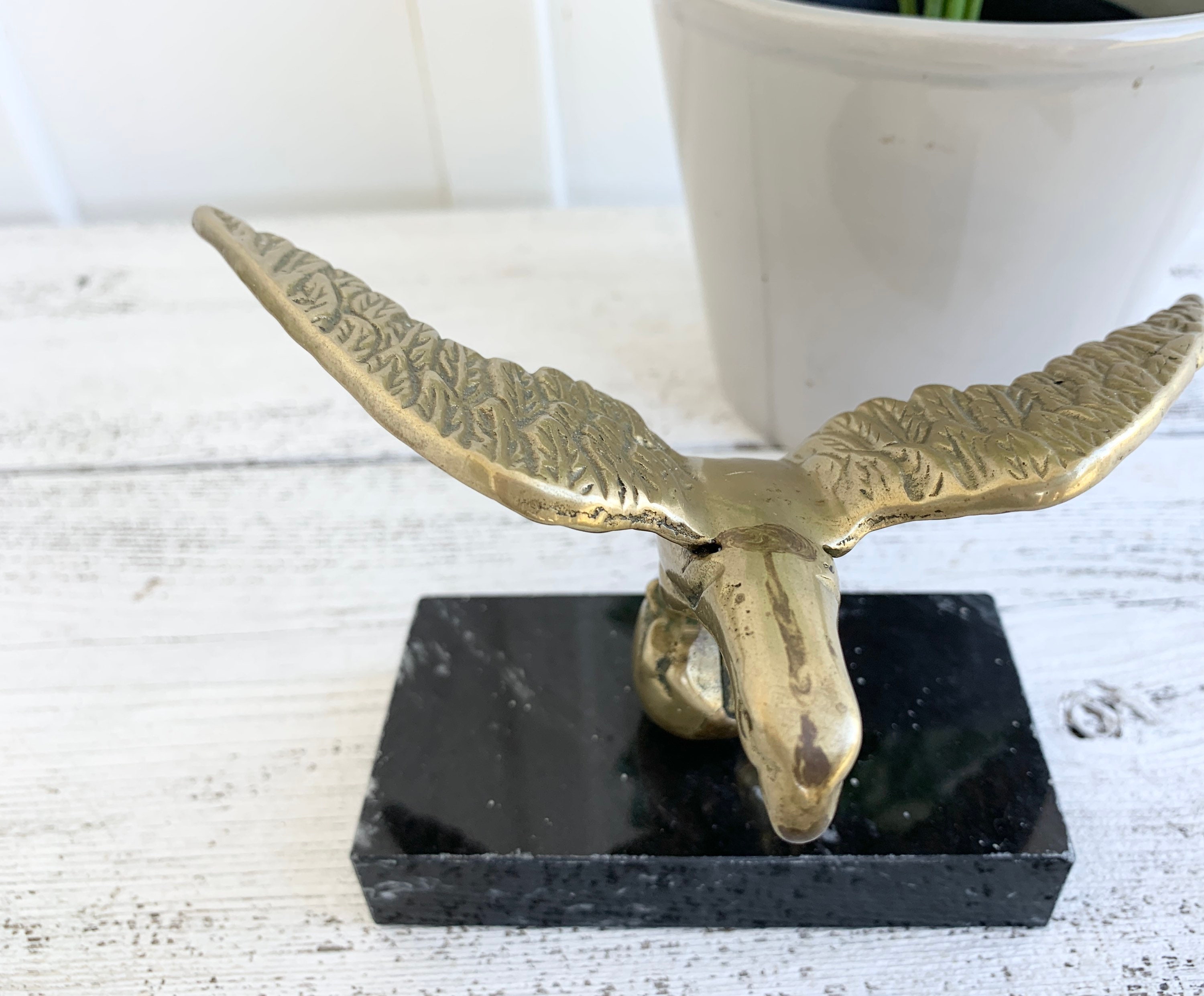 Vintage Brass Eagle Paperweight brass decor home decor Etsy