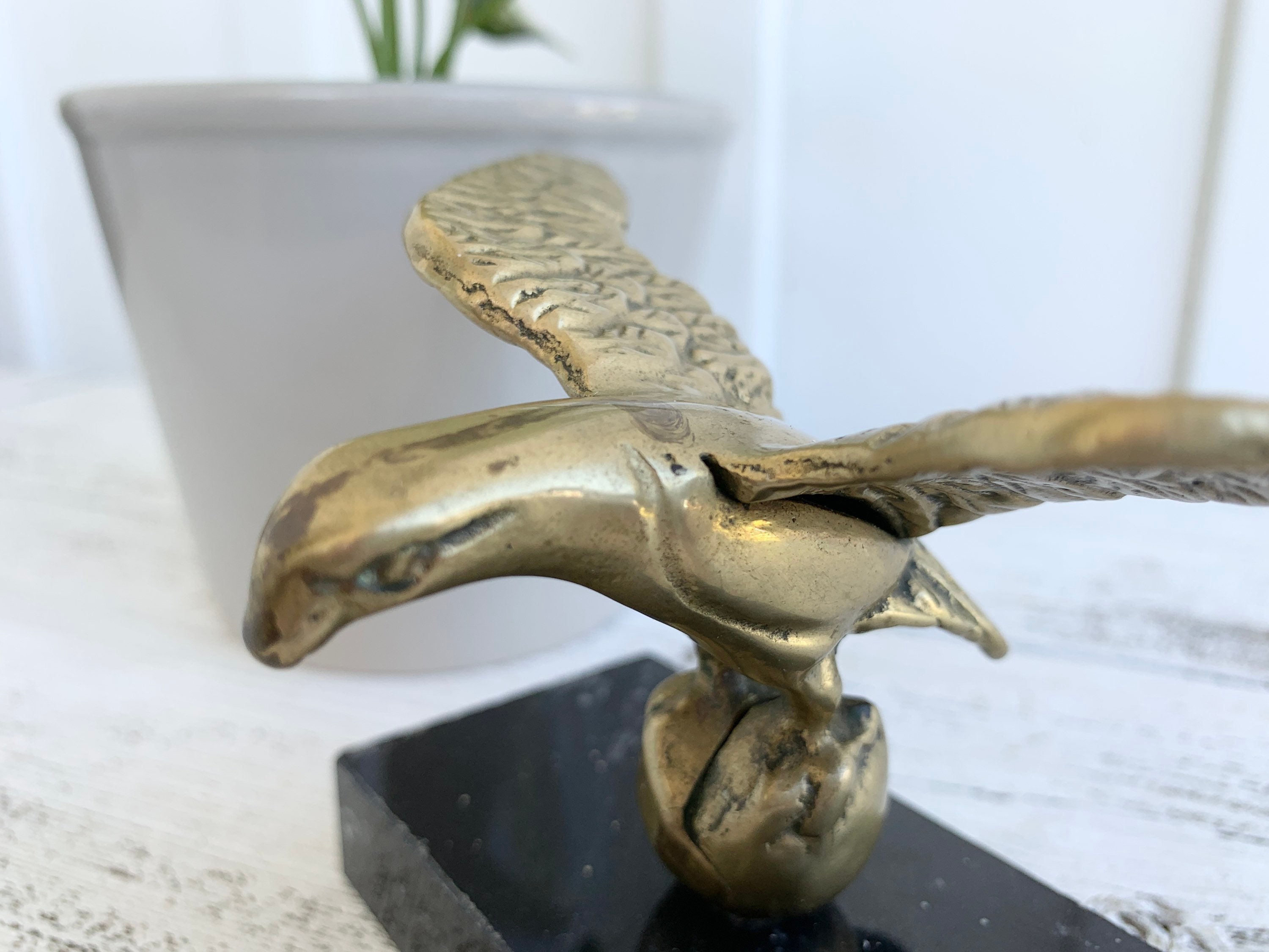 Vintage Brass Eagle Paperweight brass decor home decor Etsy
