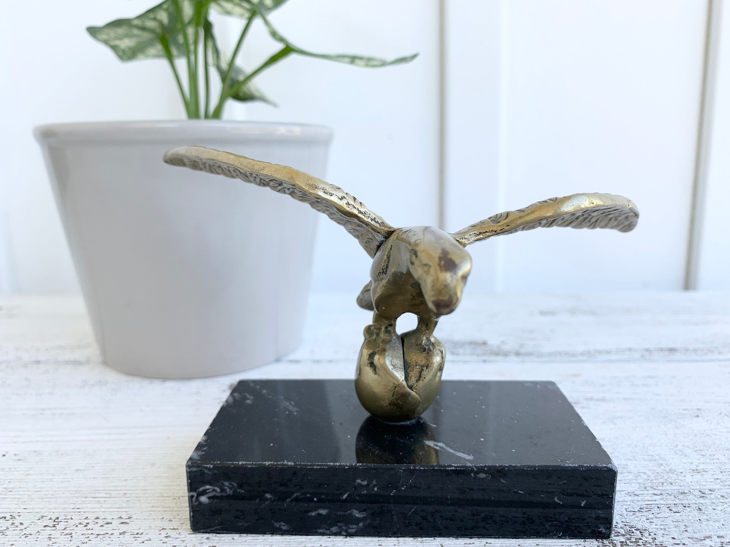 Vintage Brass Eagle Paperweight brass decor home decor Etsy
