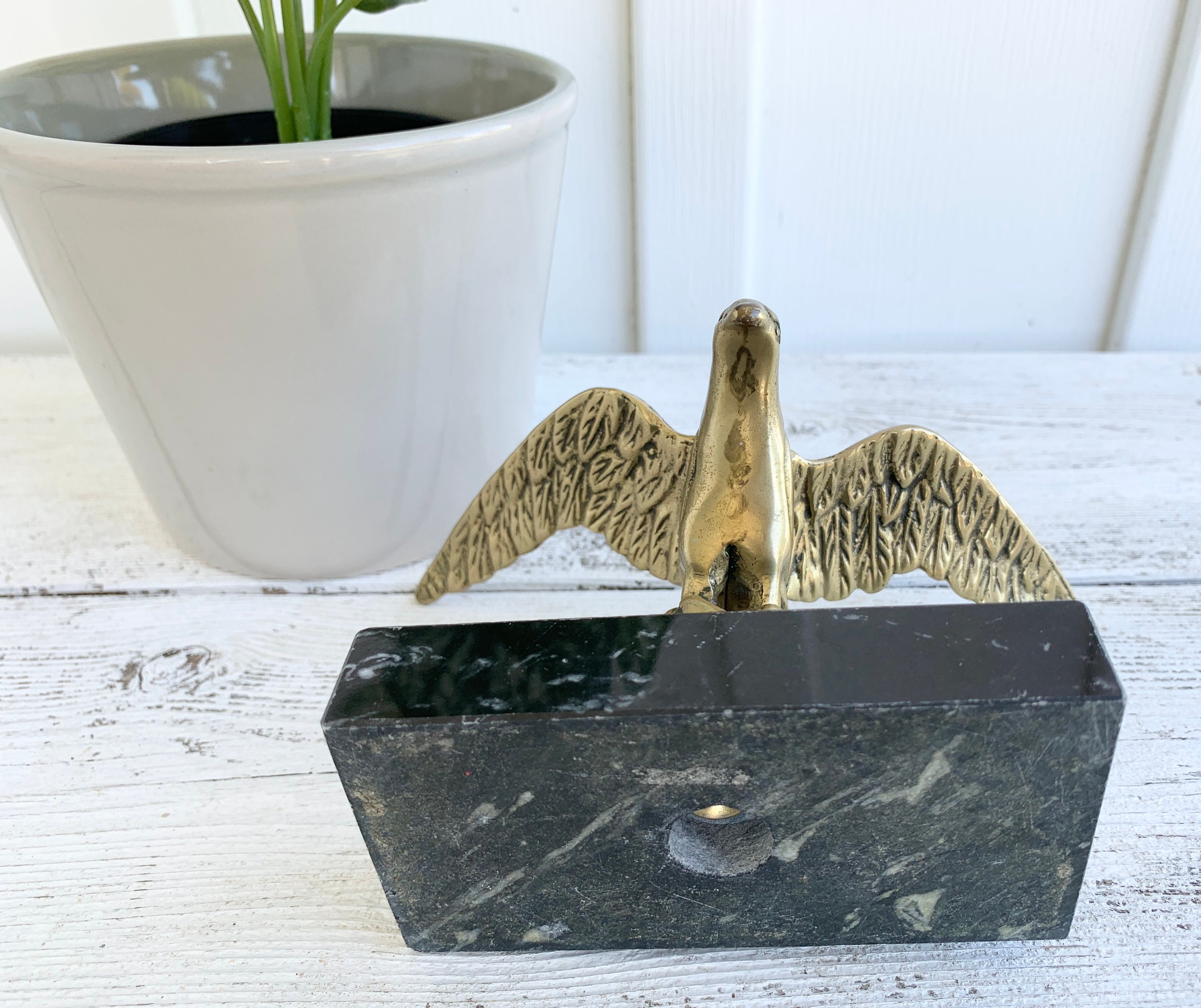 Vintage Brass Eagle Paperweight brass decor home decor Etsy
