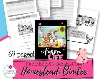 Homestead Binder Printable Planner, First Year Homestead, Skills To Learn Checklist, Buying Land Checklist Instant Download