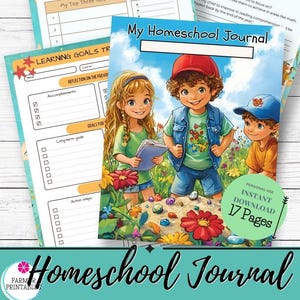 Homeschool Planner | Printable Weekly & Daily Organizer | Homeschool Moms | First Day of School | Lesson Plans Schedule Tracker