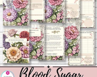 Diabetes Log Book Printable | Glucose, Meals & Medication Tracker for Daily Health