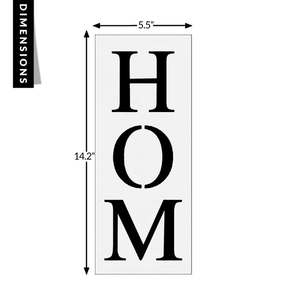 Home Sweet Home Stencil 3 PCS Large Letter Stencils for Porch Sign AZDIY  Reusable Stencils for Painting, Outdoor Welcome Stencil Vertical 