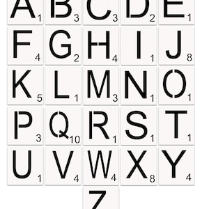 Scrabble Letters Stencil- Para azulejos Scrabble de 3 pulgadas- Decoración de pared, Plantillas para pintar letreros AZDIY Plantillas reutilizables para pintar en madera