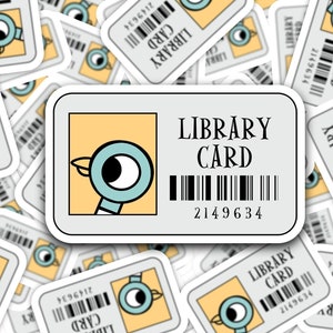 The Pigeon Library Card Sticker, Children's Book Library Card Sticker, The Pigeon Library Card Die-Cut Sticker, Book Character Vinyl Sticker