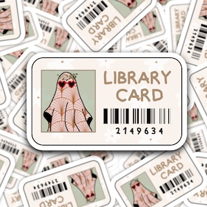 Boho Geist Bibliothek Karte Aufkleber, Boho Geist Bibliothek Karte Aufkleber, Geist Bibliothek Karte, Boho Geist Bibliothek Karte Vinyl Aufkleber, Bücherwurm Aufkleber