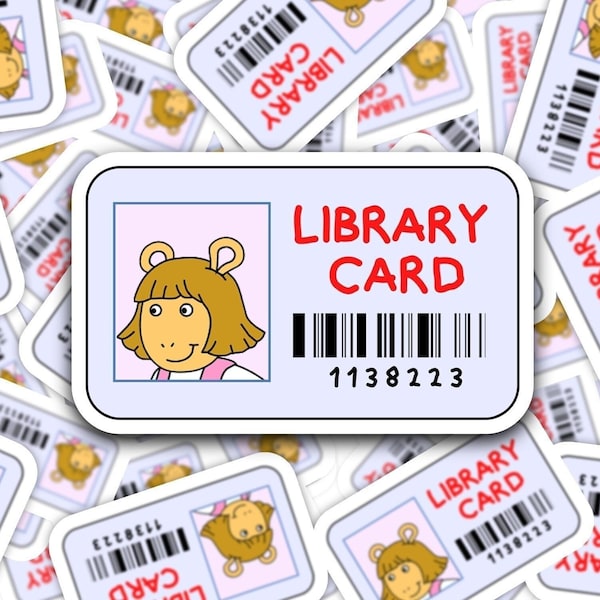 Dw Library Card Bookmark Etsy