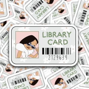 Penny Proud bibliotheekkaart sticker, Penny bibliotheekkaart sticker, trotse familie bibliotheekkaart gestanste sticker, leesgrage boekenclub sticker