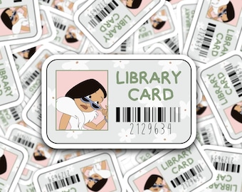 Pegatina de tarjeta de biblioteca "Penny Proud", pegatina de tarjeta de biblioteca "Penny Proud", pegatina troquelada de tarjeta de biblioteca "Familia orgullosa", pegatina del club de lectura "Bookish Bookish"