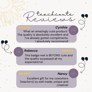 Puede incluir: Tres rese&ntilde;as de clientes para un producto de carrete de insignia. Las rese&ntilde;as son positivas e incluyen comentarios sobre la calidad y la ternura del producto. Las rese&ntilde;as son de Cynthia, Rebecca y Nancy.