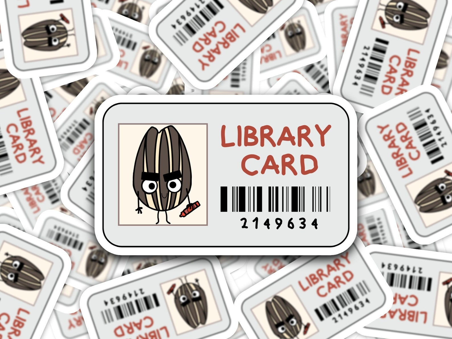 Bad Seed Library Card Sticker, Library Card Sticker, Bad Seed Library ...