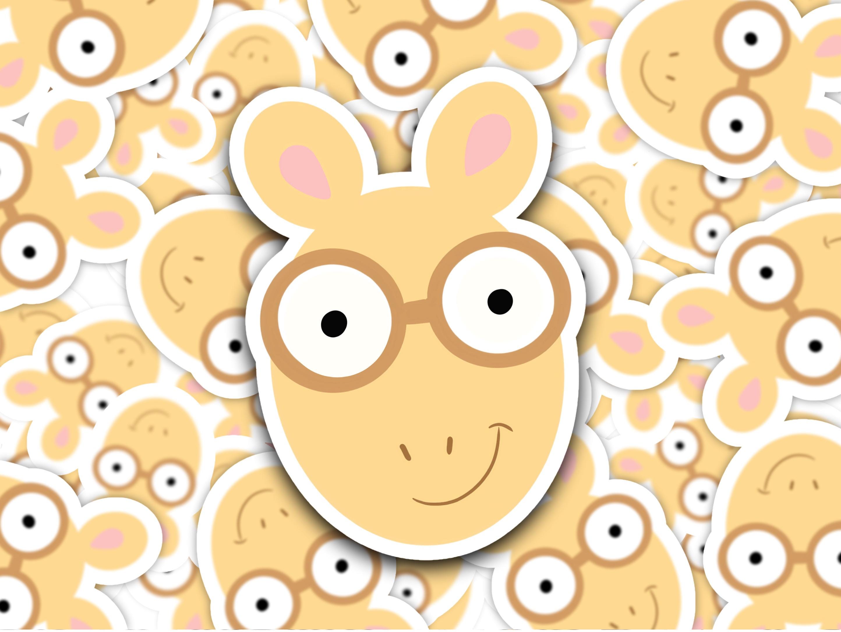 Arthur Sticker Arthur Sticker, Arthur Head Sticker, Arthur Die-cut Sticker, Reading ...