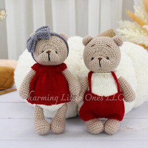 Christmas stuffed bears, holiday plush bear, bear plushie gift, handmade bear stuffed animal, Christmas decoration bear, bear holiday decor