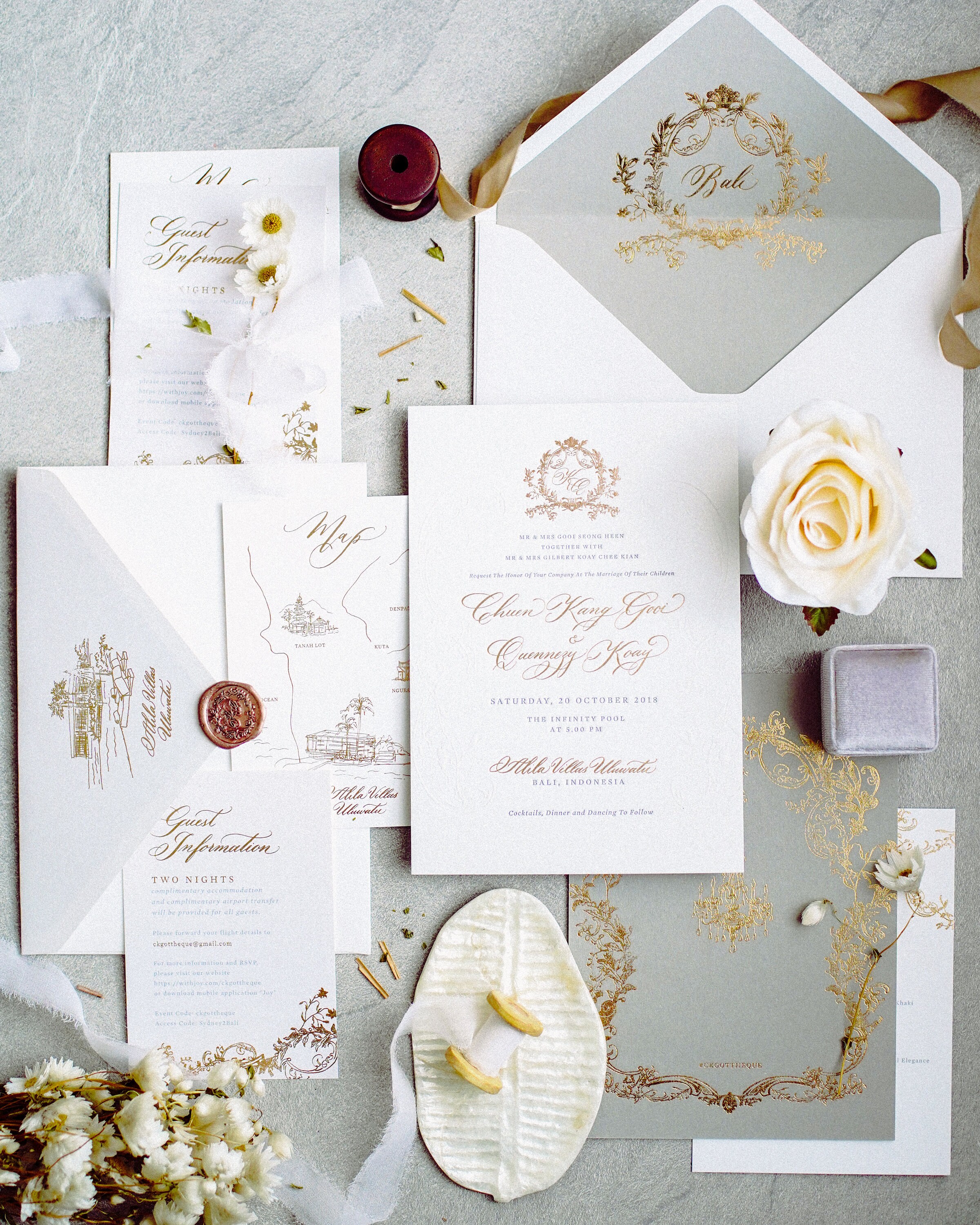 Letterpress Invitation Sample 5 Etsy