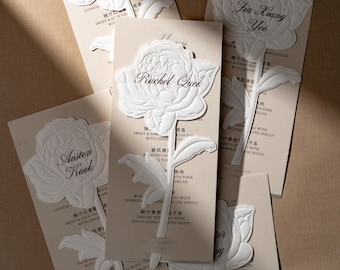Luxury Wedding Stationery | Letterpress Menus, Place Cards, Embossing, Floral On day Stationeries