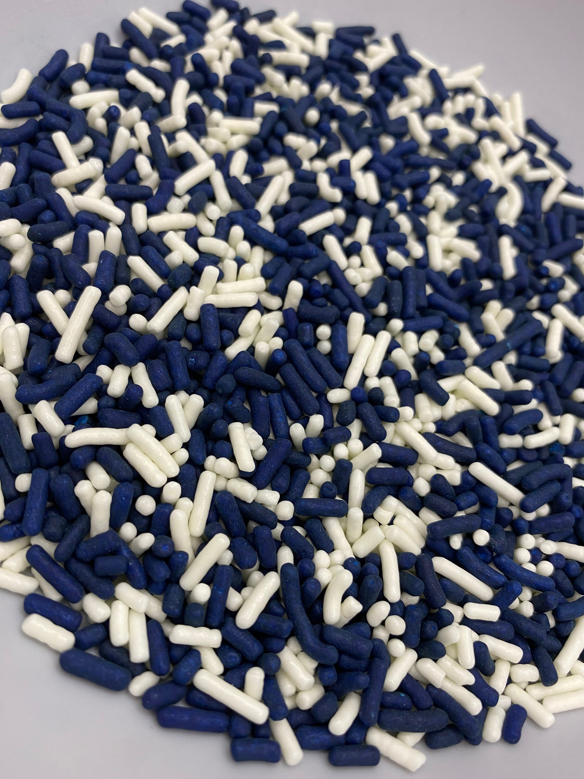 Navy Blue & White Edible Sprinkles Etsy