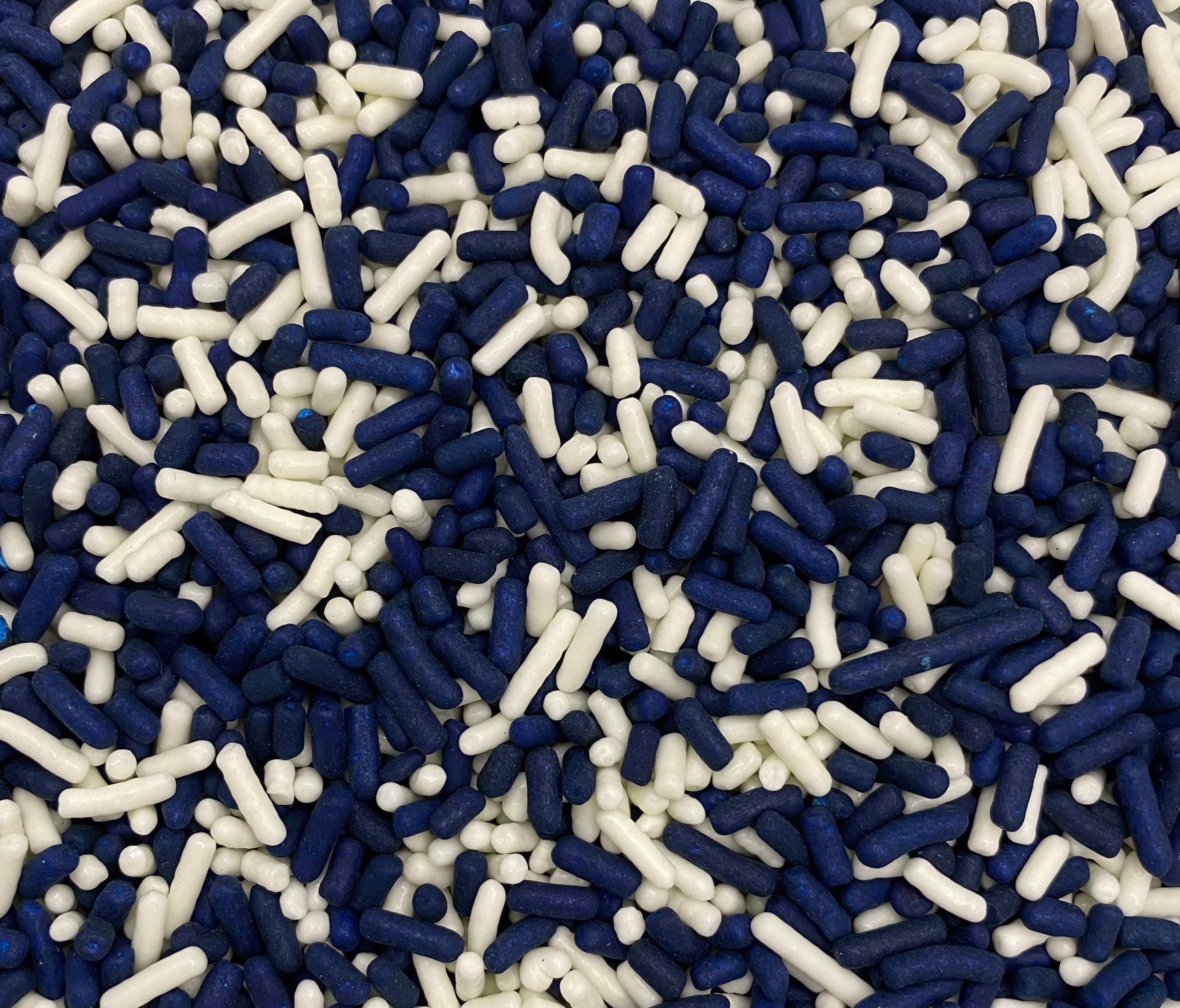 Navy Blue & White Edible Sprinkles Etsy