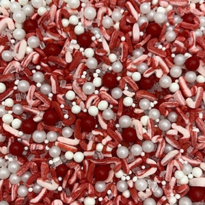 Candy Cane Crunch Edible Sprinkle Mix